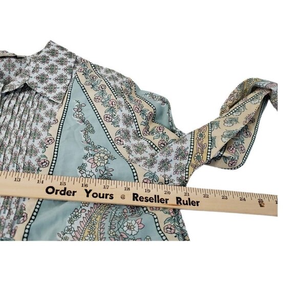 Soft Surroundings Blouse Petite Medium Long Sleeve Floral Paisley Tabitha Tunic - Picture 8 of 10